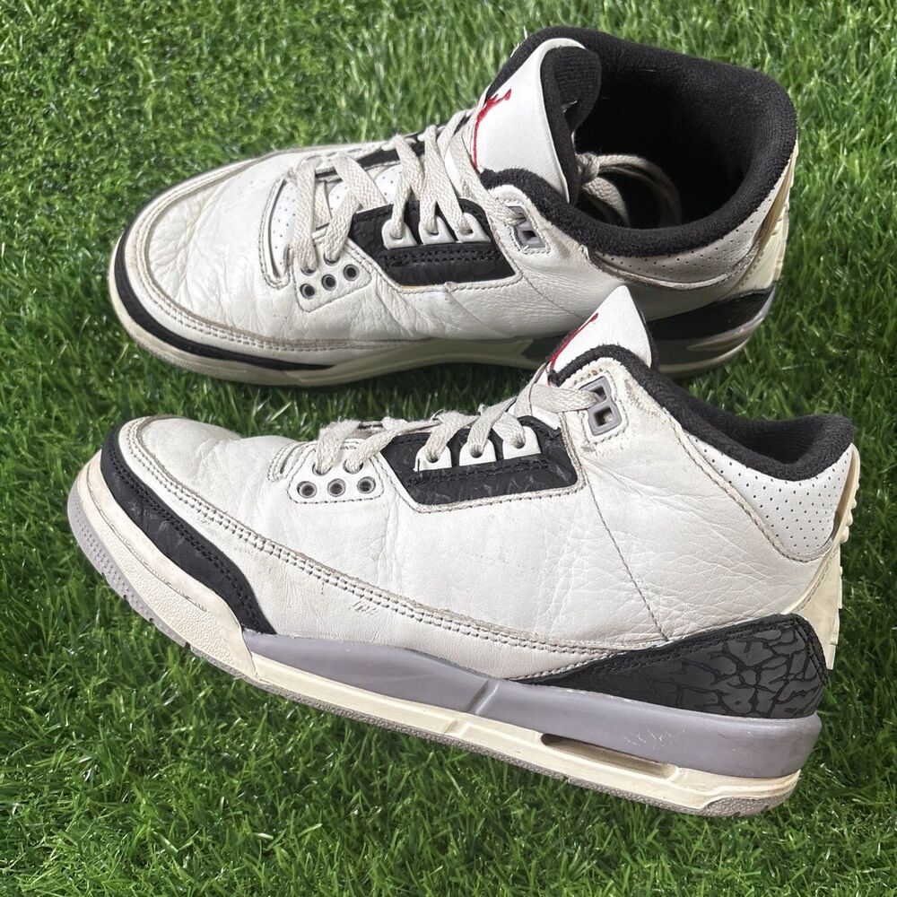 Nike Air Jordan 3 Retro GS Summit White/Fire Red DM0967-106 Sneakers Size 6Y